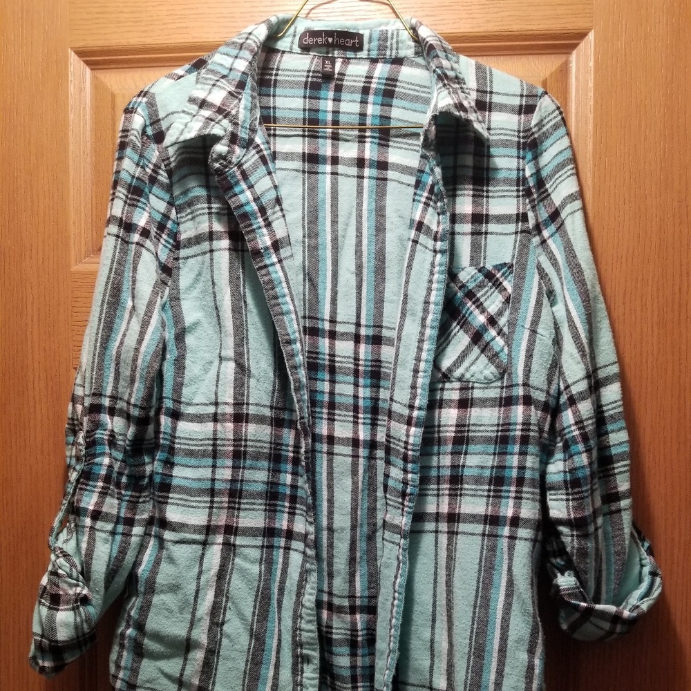 Button down flannel top